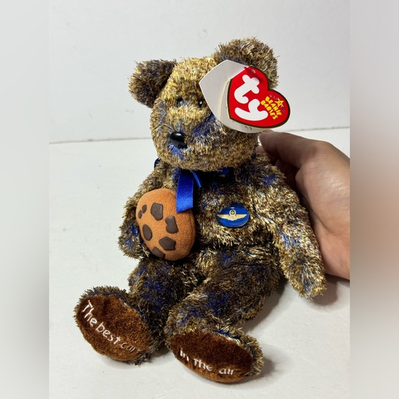 Ty Beanie Babies CHOCOLATE CHIP the Bear (Midwest Airlines Exclusive) - Picture 8 of 9
